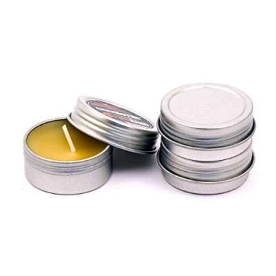 Image of Exotac CandleTIN Nano Emergency Beeswax Tealight Candle, Pack of 3