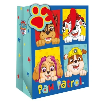 Image of Paw Patrol Boys Gift Bag Perfect for Any Birthday, Blue, 33 x 26 13.5 cm