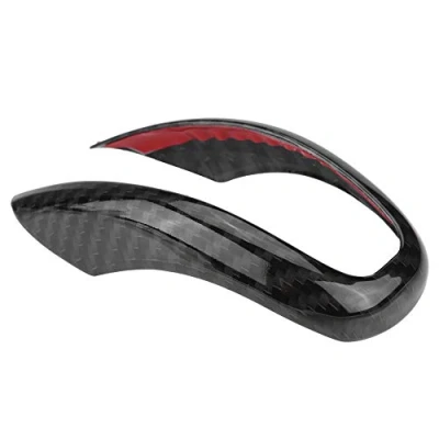 Image of Gear Shifter Knob Trim, Carbon Fiber ABS Material Car Interior Frame Cover Trim for Alfa Romeo Stelvio/Giulia