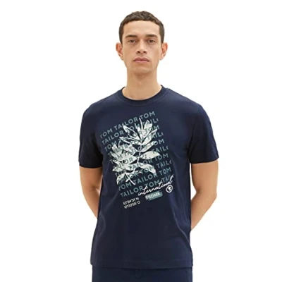 Image of TOM TAILOR Men&#039;s T Shirt 1036983, 10668 Sky Captain Blue, XL