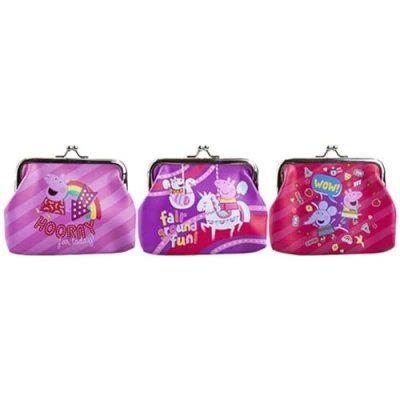 Image of Peppa Pig Multicolor Rectangular Coin Purse 12.5cm x 10cm (1 Count) Charming &amp; Durable Kids&#039; Accessory