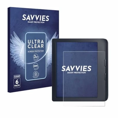 Image of Savvies 6 Pack Screen Protector compatible with Kobo Libra 2 Protection Film Clear