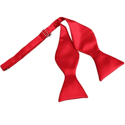 Image of Men&#039;s Italian Satin Self tie Bow Ties (Red)