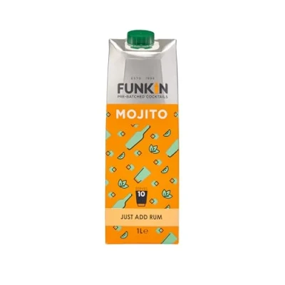 Image of Funkin Mojito Pre Made Cocktail Mix 1 Litre (Case of 6) Just Add Spirits, Perfect For Parties