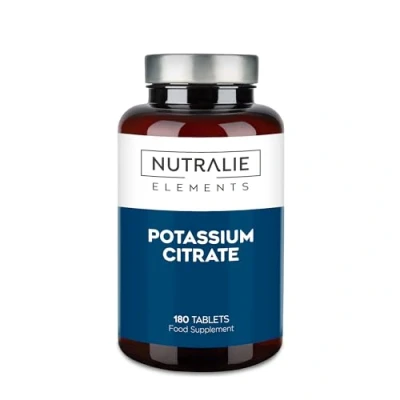 Image of Potassium Citrate High Dose 2880mg Element Pure +1000mg Muscle 180 Tablets Nutralie