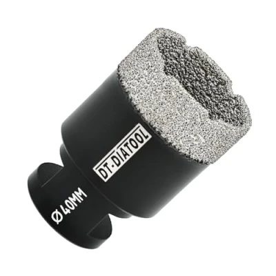 Image of DT DIATOOL Diamond Drill Bit 40mm Hole Saw for Dry Drilling Tile Porcelain Marble Ceramic Granite
