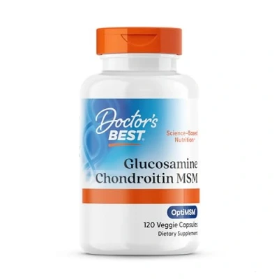 Image of Doctor&#039;s Best, Glucosamine Chondroitin MSM, with OptiMSM, 120 Capsules, SOYA Free, Gluten Non GMO
