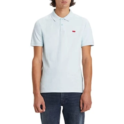 Image of Levi&#039;s SLIM Housemark Polo shirt, Men&#039;s, Size: Medium, Light blue