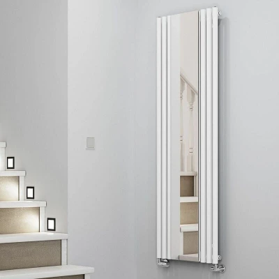 Image of Terma Rolo White Designer Radiator with Mirror 1800 x 590mm