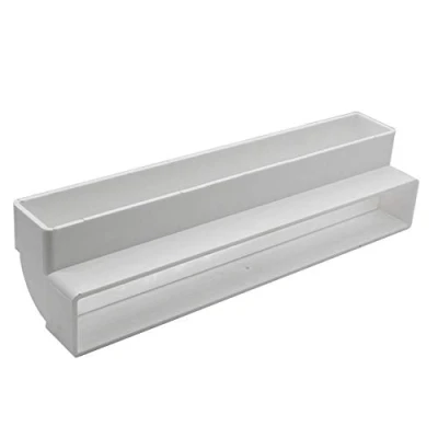 Image of Kair 90 Degree Vertical Elbow Bend 234mm x 29mm 9 1 inch Rectangular Plastic Ducting Adaptor
