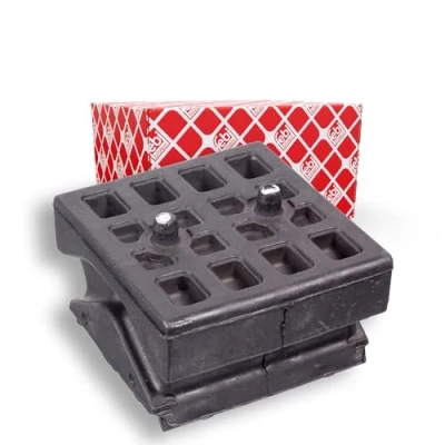 Image of 9063220319, A9063220319 Bushing, leaf spring FEBI BILSTEIN 102144 Upper, Front Axle Left, Right Elastomer