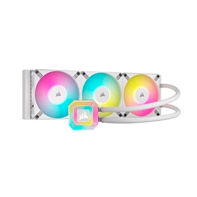 Image of Corsair iCUE H150i ELITE CAPELLIX XT Copper Liquid CPU Cooler Three AF120 RGB Fans 360mm Radiator Intel® LGA 1700, 1200, 115X, 2066, AMD® AM5, AM4 Included COMMANDER CORE White