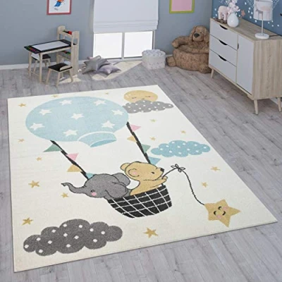 Image of Paco Home Children&#039;s Rug Child&#039;s Room Girls Boys Various Motifs And Sizes, Size:133x190 cm, Colour:Cream