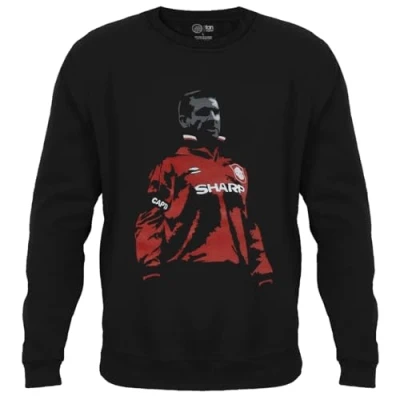 Image of fan originals Football Legend Eric Cantona in United 1996 Kit Sweatshirt XL Black