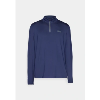 Image of Under Armour Matchplay 1/4 ZIP Long sleeved top, Men&#039;s, Size: Medium, Midnight navy/pitch gray