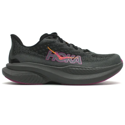 Image of HOKA MACH 6 Neutral running shoes, Women&#039;s, Size: 6, Black/fuchsia Textile/synthetics