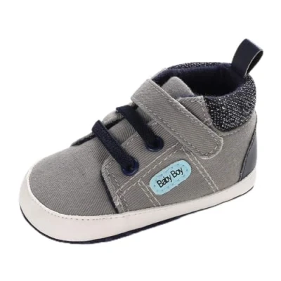 Image of MASOCIO Baby Boy Shoes Infant First Walking Trainer Prewalker Gray 12 18 Months