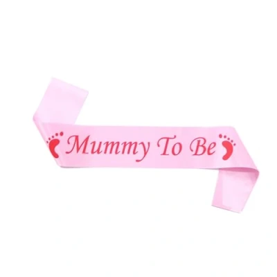 Image of Mummy To Be Sash, Satin Baby Shower Decorations, Sash Party Decoration Supplies for Mum Family (Pink)
