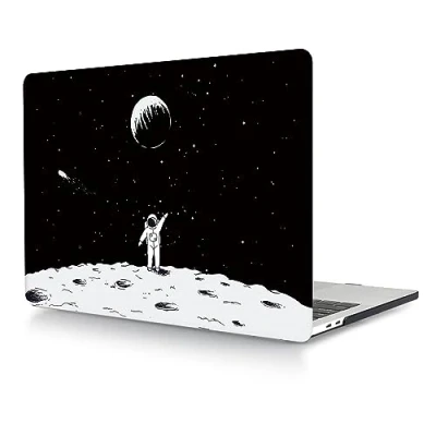 Image of Laptop Shell Case Compatible with Macbook 12 inch 2017 2016 2015 Release A1534 Retina Display, Protective Smooth Plastic Hard Cover Astronaut