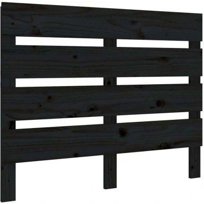 Image of vidaXL Headboard Black 100x3x80 cm Solid Wood Pine