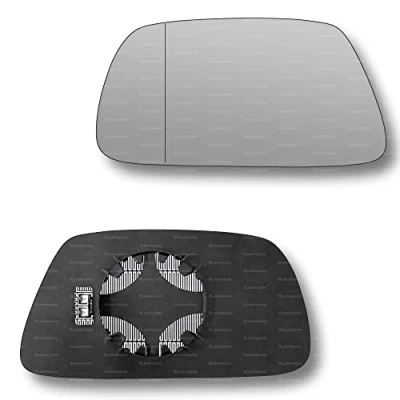 Image of Less4spares Replacement Wing Mirror Glass Left Compatible with Jeep Grand Cherokee 2005 2009 CLIP ON Passnager Near Side N/S Heated Blind Spot