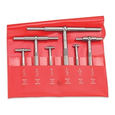 Image of Starrett S579HZ Self Centring Telescoping Gauge With 2 Arms Set, 5/16&quot; 6&quot; Range, 3/8 3 1/4&quot; Handle Length (6 Pieces)