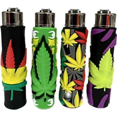 Image of 4 x Clipper lighters Set, Lighter, Lighter Refillable Diffrent New Desing, standard size, Pack Rubber Lighters, (No Fuel)