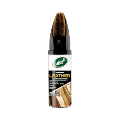 Image of Turtle Wax 52739 Power Out Car Interior Leather Cleaner &amp; Conditioner Stain Odour Remover with Brush 400ml, Brown