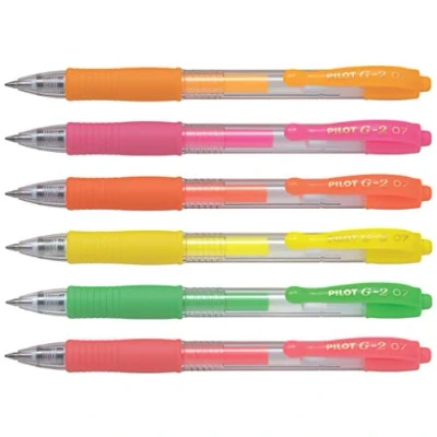 Image of Pilot gel pen Neon set of 6