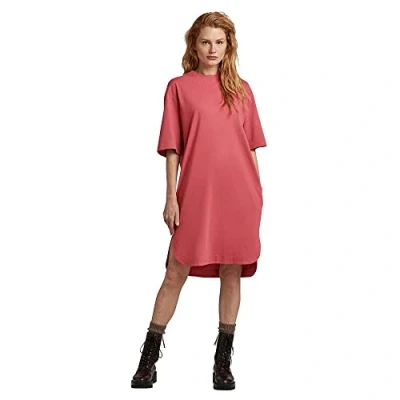 Image of G STAR RAW Women&#039;s Boxy U Tee Dress , Pink (pink ink D22840 C336 C618), S