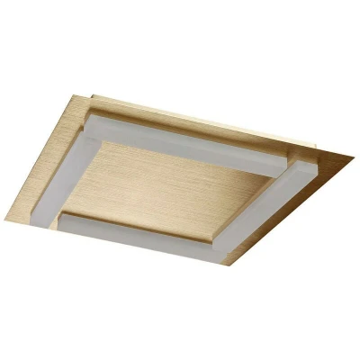Image of Verona Square Ceiling 4 Light 20W LED 3000K, 1800lm, Satin Gold/Frosted Acrylic