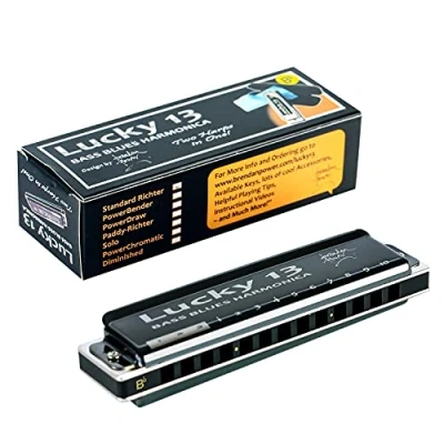 Image of East top Lucky 13 Bass Plus Blues harmonica Holes Diatonic Harp Mouth Organ Professional Richter Bb key for Adults