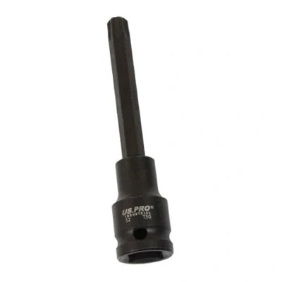 Image of US PRO INDUSTRIAL T50 X 100MM 1/2&quot; DR Impact Star Torx Bit Socket 3851