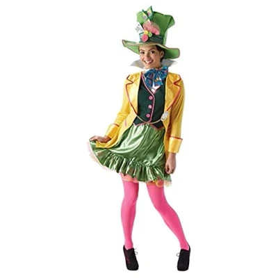 Image of Rubie&#039;s Official Disney Alice in Wonderland Mad Hatter Ladies Costume, Adult Fancy Dress Large