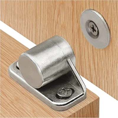 Image of Door Magnetic Catch, 2 Pack Cupboard Magnets Strong Catch Silver Heavy Duty for Kitchen Cupboard, Wardrobe, Bathroom Cabinet, Drawer, Louver, Closet White Furniture