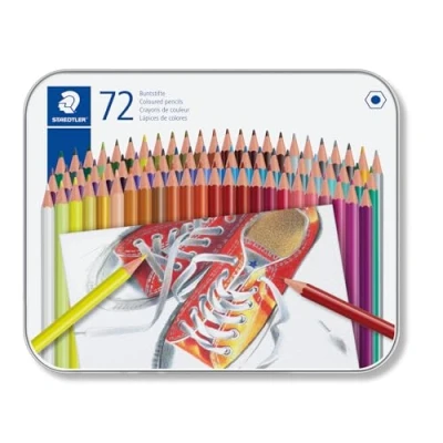 Image of STAEDTLER 175 M72 Coloured Pencils Assorted Colours (Tin of 72)