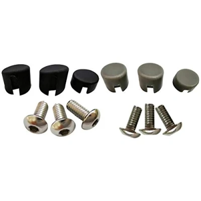 Image of LOLPALONE 2Set Scooter Rear Back Mudguard Screw Rubber Cap Plug Cover for M365 Electric (Black &amp; Gray)