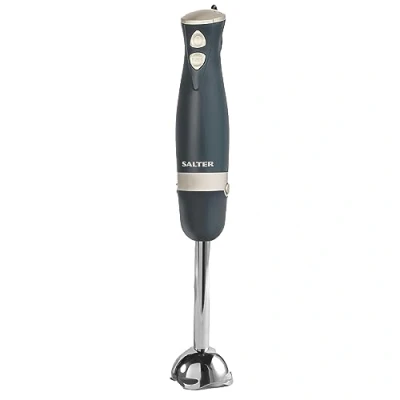 Image of Salter EK5612BGRY Marino Immersion Hand Blender 600 W Stick Blender, Detachable Stainless Steel Rod and Blade, 2 Speed Turbo Setting, For Soups, Sauce, Smoothies, Baby Food, Blue Grey