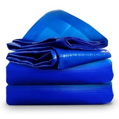 Image of KAV Universal Premium Cover 120 GSM Tarpaulin Waterproof Heavy Duty 12x16 ft Tarp with Eyelets Ground Sheet for Garden Furniture, Pool, Car, Truck Blue, 3.6 x 4.8 m