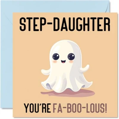 Image of Birthday Cards for Step Daughter Fa Boo Lous Funny Happy Card from Mum Dad, Gifts, 145mm x Joke Greeting Women Her