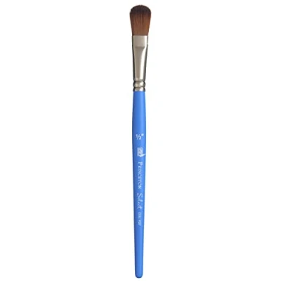 Image of Princeton Art &amp; Brush Select Wave Synthetic Oval Mop 1/2 inch Width, Wood, Blue, Size