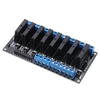 Image of Solid State Relay Module, 5V 8 Channel Module with Fuse High Level Trigger 2A