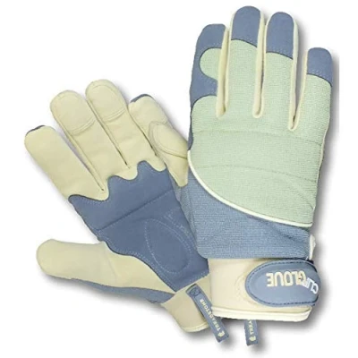 Image of Clip Gloves Ladies Shock Absorber Padded Hand Protection Heavy Duty Garden Size: Small