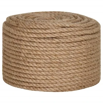 Image of vidaXL Rope Jute for Crafts Nautical Cat Scratching Post Agriculture Transport Decking Garden Decorate 100% 10 mm 100 m