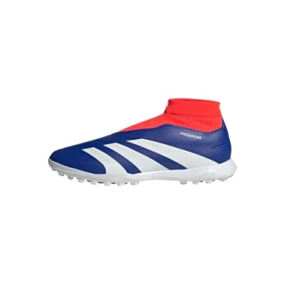 Image of adidas Performance Predator League Laceless TF Astro turf trainers, Men&#039;s, Size: 12.5, Lucid blue/footwear white/solar red Synthetics/textile