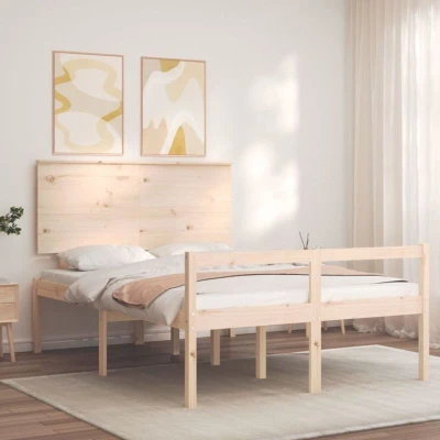 Image of vidaXL Bed Frame without Mattress 140x200 cm Solid Wood