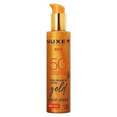 Image of Nuxe Sun Oil Gold Shimmer High Protection SPF50 150ml