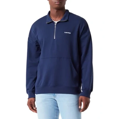 Image of Calvin Klein Men Sweatshirt no Hood, Blue (Blue Shadow), M