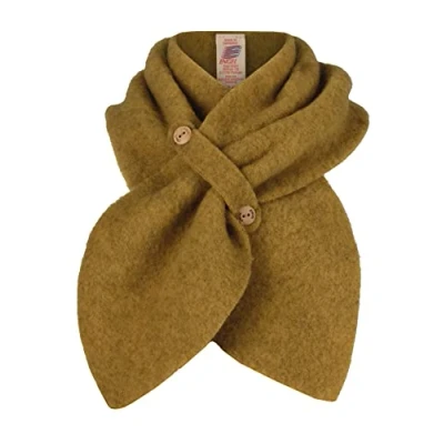 Image of Engel Natur, Merino Children&#039;s Fleece Scarf, 100% Wool (kbT), Saffron melange, 80x20 cm