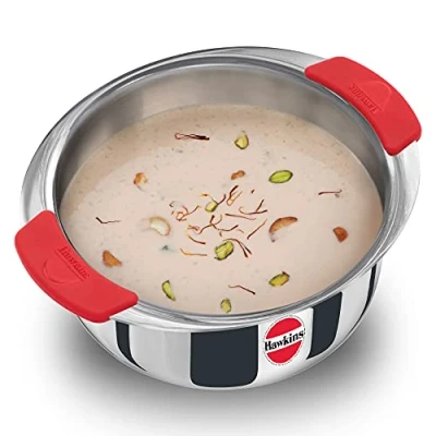 Image of Hawkins Tri Ply Stainless Steel Induction Compatible Metro Patila, 2.5 Litre (SSP25)